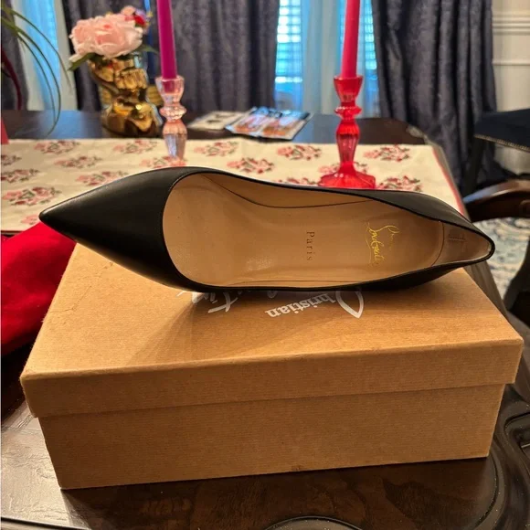 Christian Louboutin Black Pumps with Signature Red Sole - Picture 3 of 5